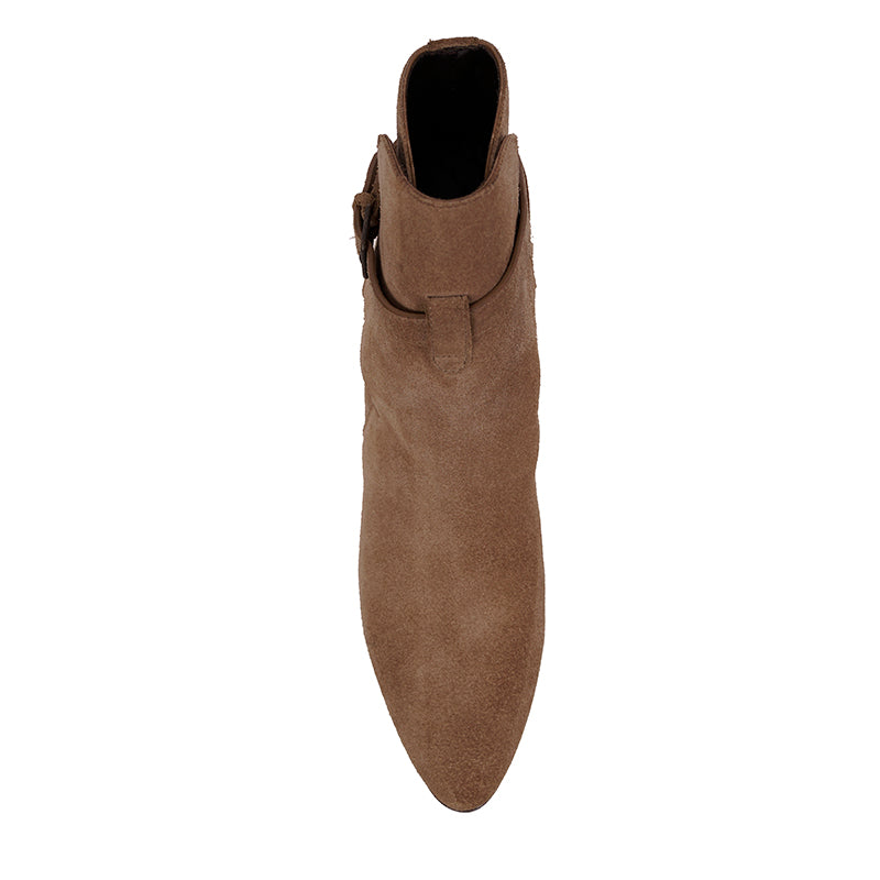 38 NEW $895 SAINT LAURENT Rustic Brown Suede Leather West Jodhpur 40 Ankle BOOTS