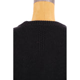 sz M NEW $1,790 SAINT LAURENT Men's Black LEATHER & Wool Cashmere Knit SWEATER