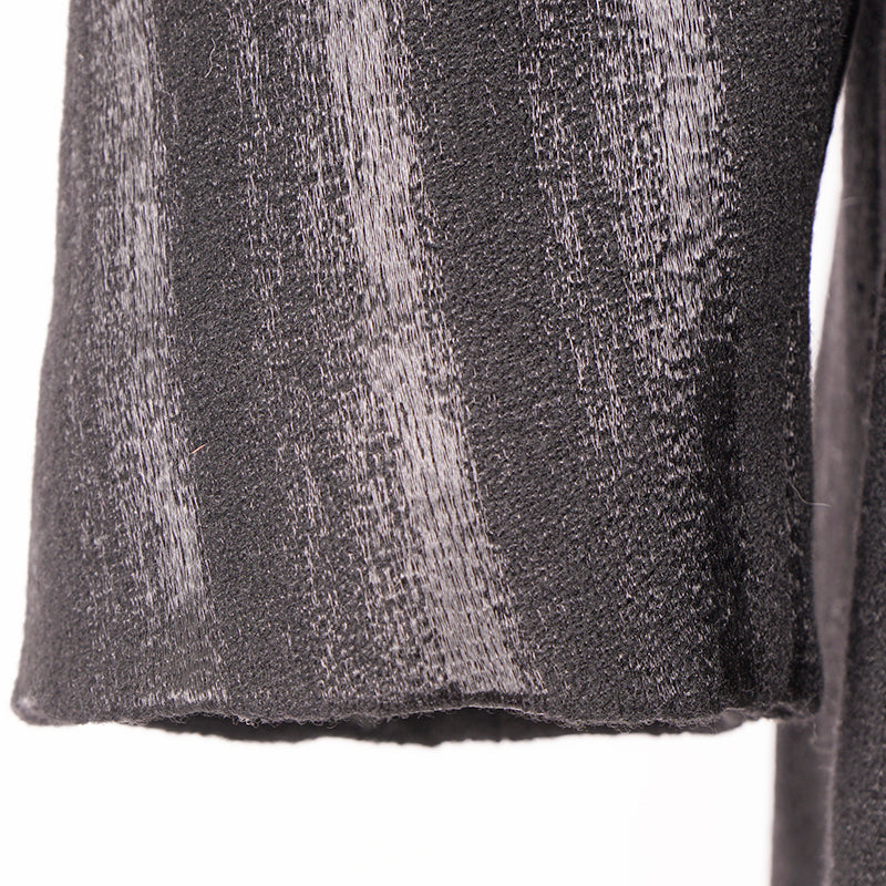 SZ 40 4 NEW $3,850 ROBERTO CAVALLI Runway Long Black DAMASK Striped Wool COAT