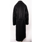 SZ 40 4 NEW $3,850 ROBERTO CAVALLI Runway Long Black DAMASK Striped Wool COAT