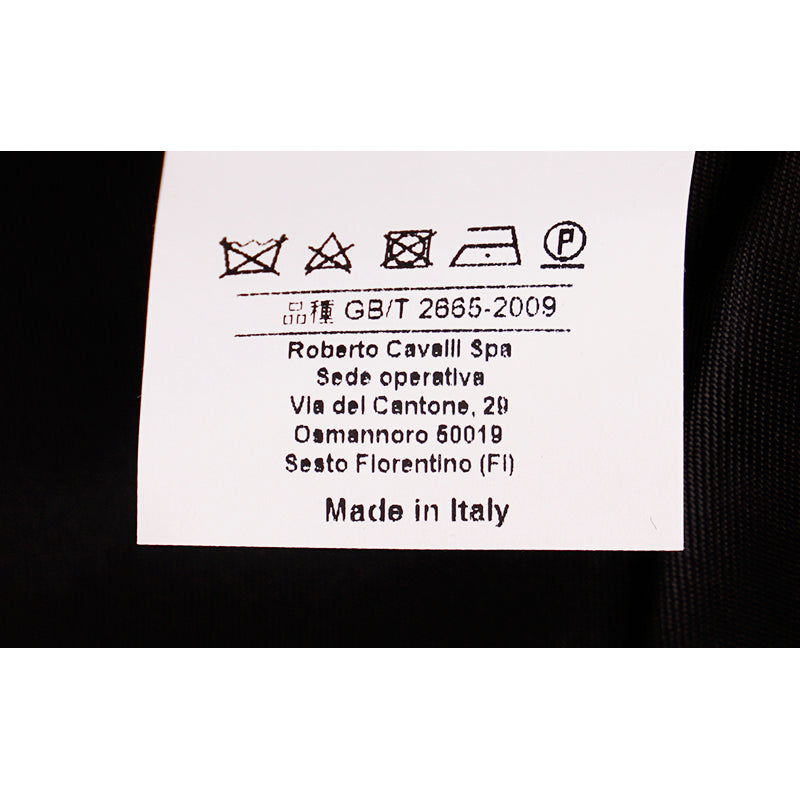 SZ 40 4 NEW $3,850 ROBERTO CAVALLI Runway Long Black DAMASK Striped Wool COAT