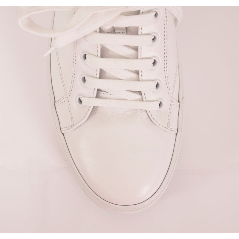 SZ 45 US 12 NEW $425 ROBERTO CAVALLI Mens White GOLD RC LOGO Low Top SNEAKERS