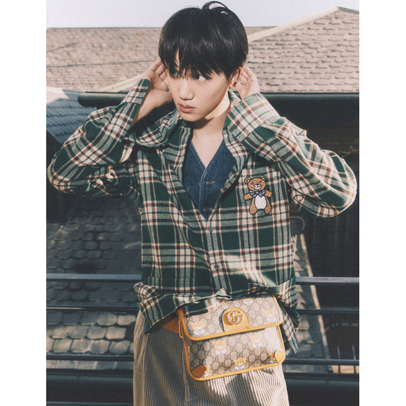 NEW GUCCI KAI COLLECTION Bear MARMONT Supreme Canvas GG LOGO 2-WAY BELT BAG NIB