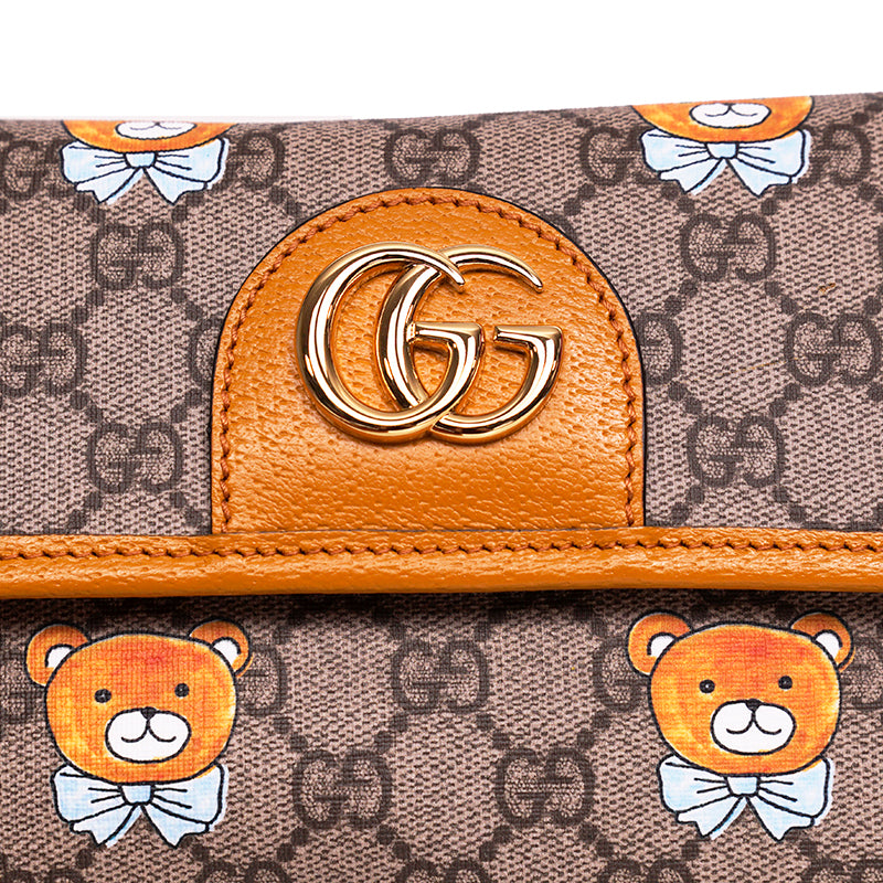 NEW GUCCI KAI COLLECTION Bear MARMONT Supreme Canvas GG LOGO 2-WAY BELT BAG NIB