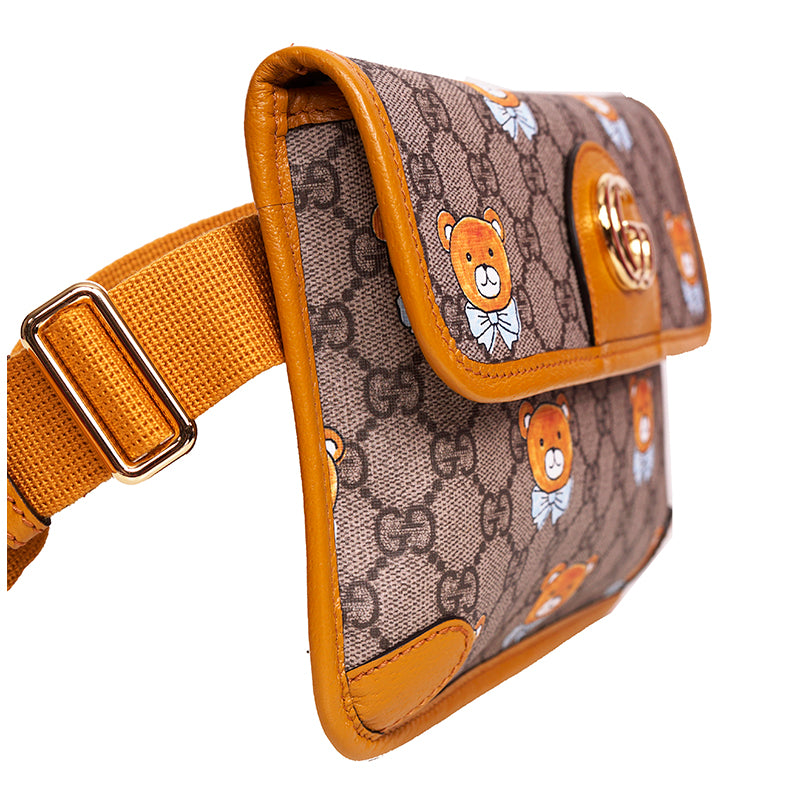NEW GUCCI KAI COLLECTION Bear MARMONT Supreme Canvas GG LOGO 2-WAY BELT BAG NIB