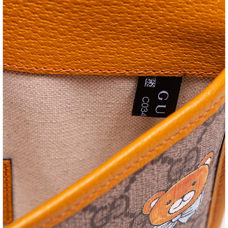 NEW GUCCI KAI COLLECTION Bear MARMONT Supreme Canvas GG LOGO 2-WAY BELT BAG NIB