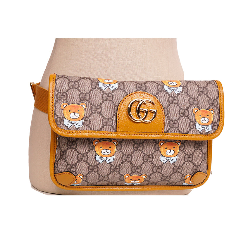 NEW GUCCI KAI COLLECTION Bear MARMONT Supreme Canvas GG LOGO 2-WAY BELT BAG NIB