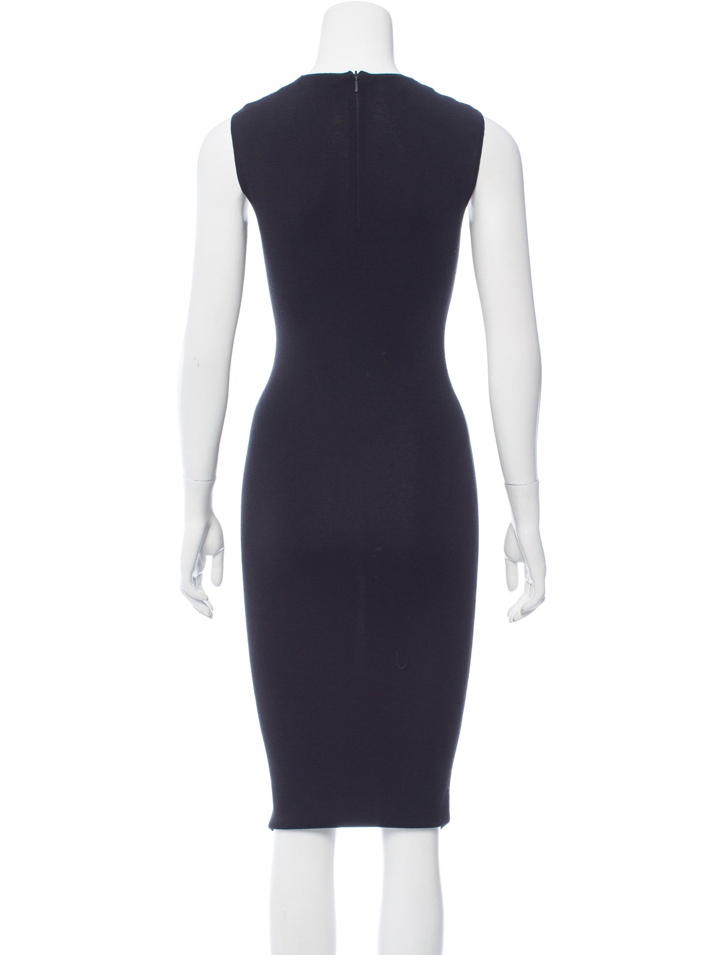 SZ M NEW $2100 GUCCI Black 100% WOOL KNIT PYTHON Snakeskin Trim FITTED DRESS NWT