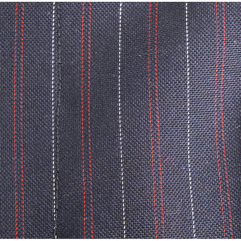 36 NEW $890 GUCCI Navy RED PINSTRIPE Wool Cotton Fall SKINNY FLARE TROUSER PANTS