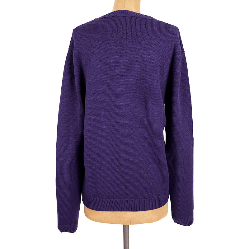 sz M NEW $1500 GUCCI Men's Purple SKULL SNAKE Narcissus Poem Fall Winter SWEATER