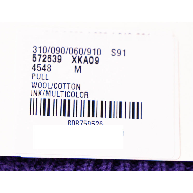sz M NEW $1500 GUCCI Men's Purple SKULL SNAKE Narcissus Poem Fall Winter SWEATER