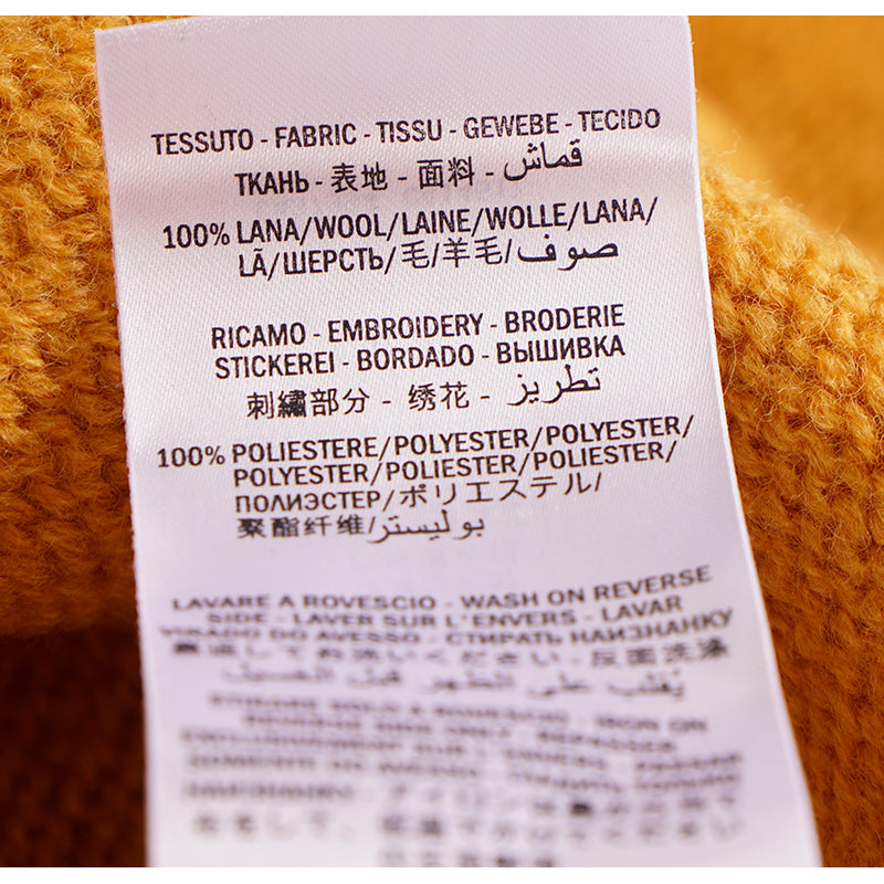 M NEW $980 GUCCI Men Mustard Yellow Wool Knit GAME GG LOGO PATCH V Neck SWEATER