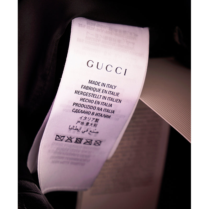 38 NEW $2,800 GUCCI Runway Black LEATHER Crocodile Embossed Short PENCIL SKIRT