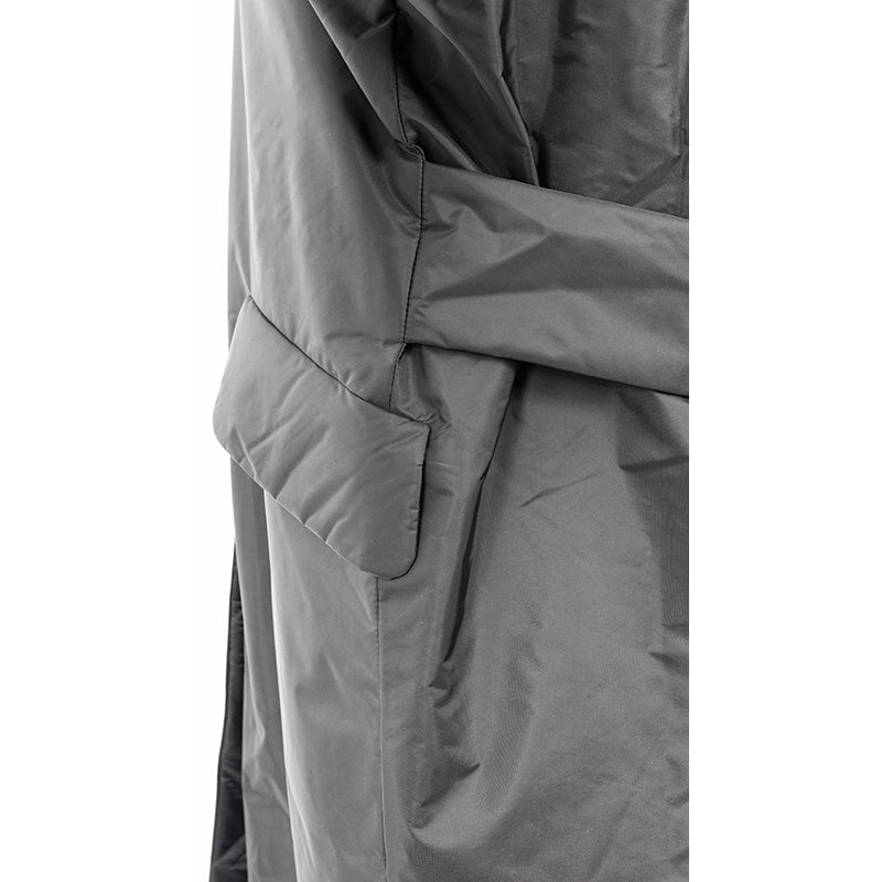 40 NEW $2980 PRADA Black IMPERMEABILE NYLON Puffy Quilt Lined Mid-Length JACKET