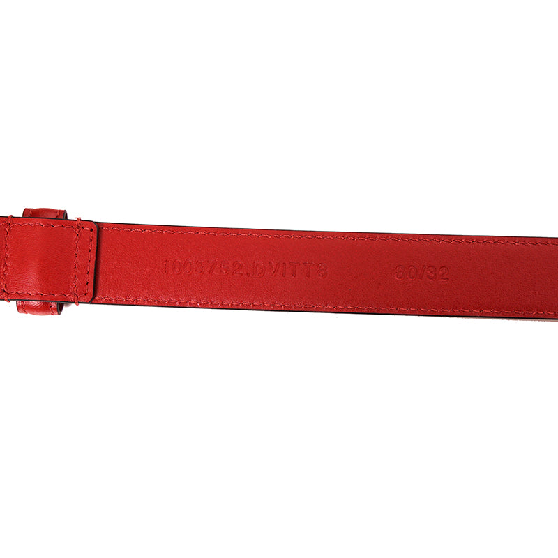 32, 34, & 40 NEW $600 VERSACE Woman's Red Leather GOLD MEDUSA LOGO BUCKLE Classic BELT