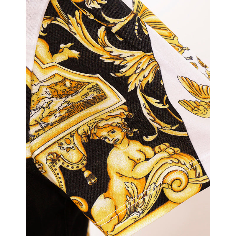 XS NEW $595 VERSACE TRIBUTE COLLECTION SS92 Mens GOLD BAROCCO TSHIRT TEE SHIRT