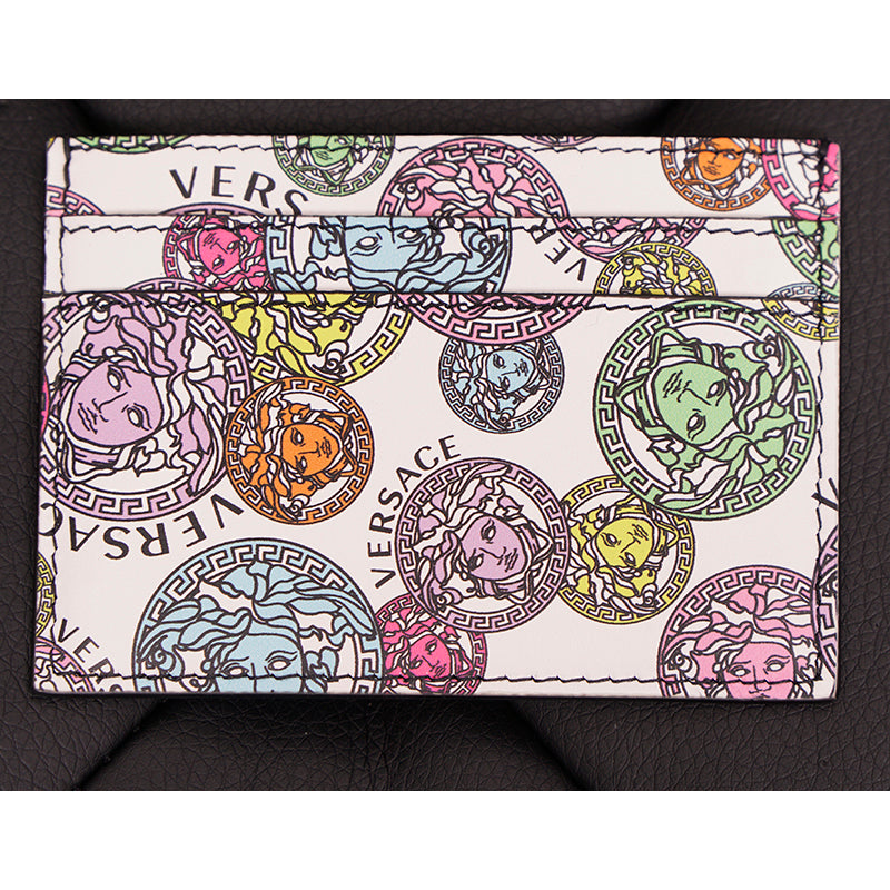 NEW $350 VERSACE White Leather MULTI MEDUSA AMPLIFIED Wallet CARD HOLDER CASE
