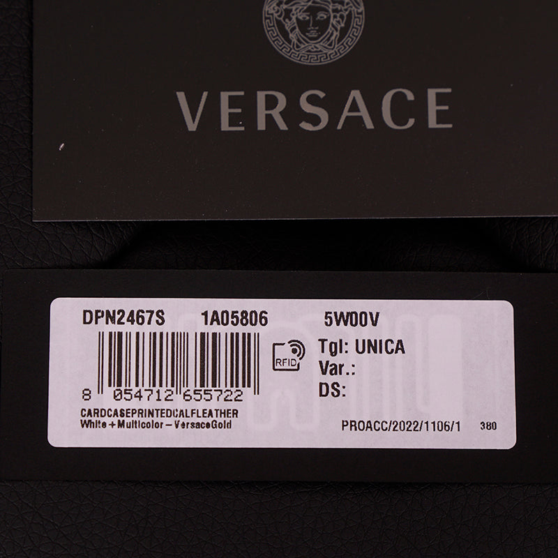 NEW $350 VERSACE White Leather MULTI MEDUSA AMPLIFIED Wallet CARD HOLDER CASE