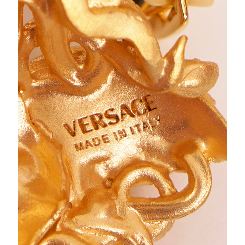 NEW $790 VERSACE Warm Gold Tone MEDUSA WINGED SERPENT Pendant Link NECKLACE NIB