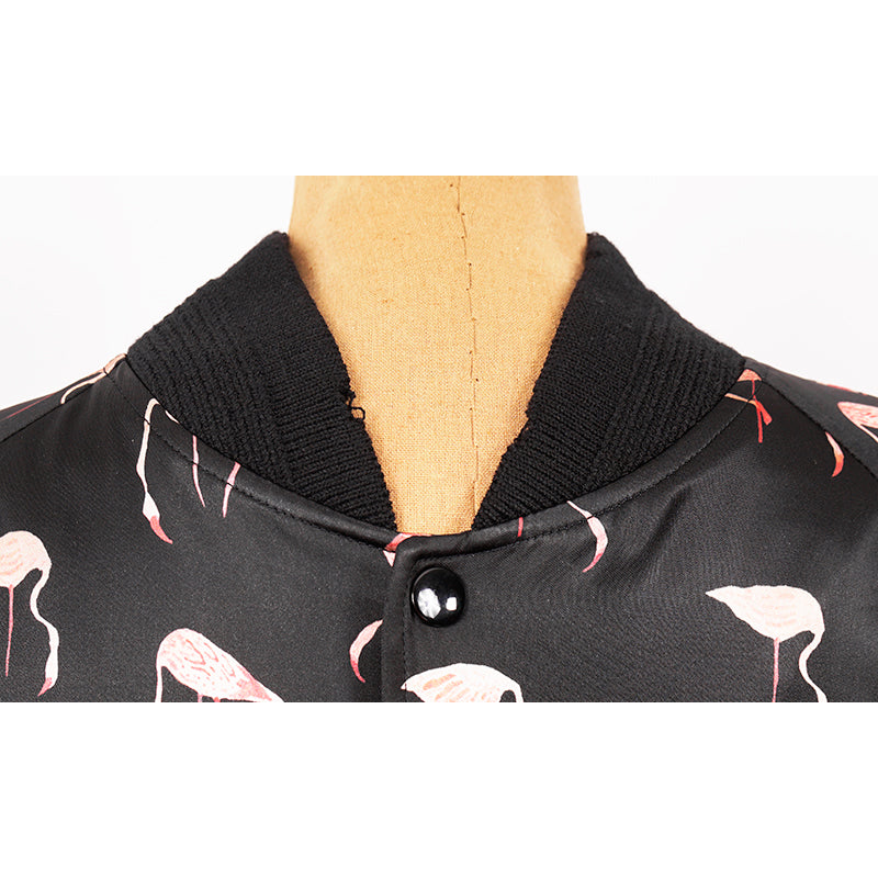 SZ 48 NEW $2,675 SAINT LAURENT Men's Black Satin FLAMINGO Bomber TEDDY JACKET