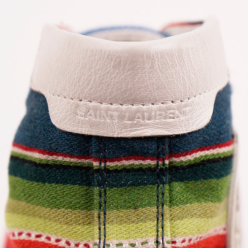 43.5 US 10.5 NEW $695 SAINT LAURENT Mexican Jacquard BEDFORD HIGHTOP SNEAKERS