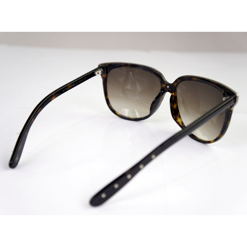 VINTAGE BOTTEGA VENETA Havana Brown Fx Tortoise Metal Trim SUNGLASSES BV182