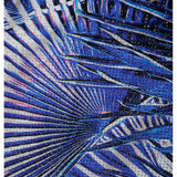 sz L NEW $523 ROBERTO CAVALLI Blue Jersey TROPICAL PALM PRINT Oversize TANK TOP