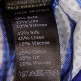sz L NEW $523 ROBERTO CAVALLI Blue Jersey TROPICAL PALM PRINT Oversize TANK TOP