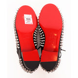 37 NEW $995 CHRISTIAN LOUBOUTIN Black Leather FREDDY STUDDED SPIKE Oxford Shoes