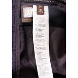 38 XS NEW $740 ROBERTO CAVALLI Black VEGAN LEATHER PANEL Dark Rinse SKINNY JEANS