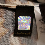46 NEW $715 ROBERTO CAVALLI Modern Leopard Print COTTON SILK Sleeveless Knit TOP