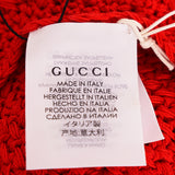 sz S NEW $495 GUCCI Runway Cherry Red Crochet Cotton Knit POM POM BERET Cute HAT