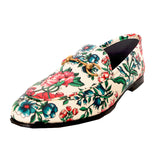 37 NEW $1,050 GUCCI Leather FLORAL BRIT ROSES Horsebit Jordaan WEXFORD LOAFERS