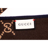 NEW $490 GUCCI Reversible Pink & LOGO GG Wool Silk Long Fall-Winter 70" SCARF