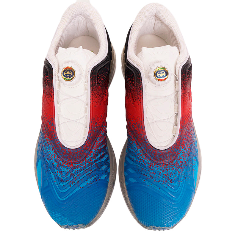 11G 11.5 NEW $890 GUCCI Men Gradient Black Blue Red ULTRAPACE R GG Logo SNEAKERS