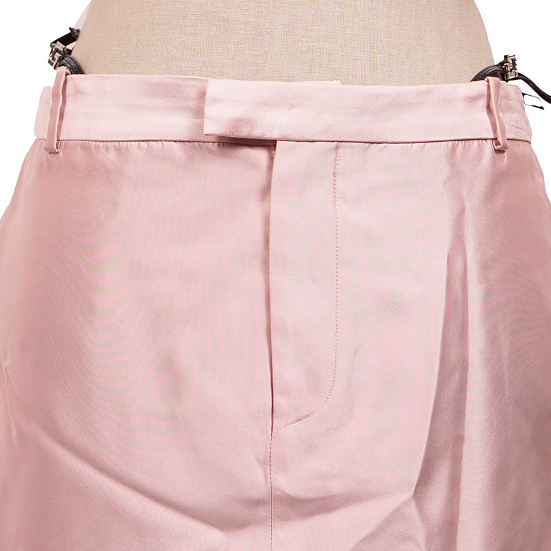 40 VINTAGE GUCCI by TOM FORD RUNWAY Spring 1998 G-Leather Embellished Pink SKIRT