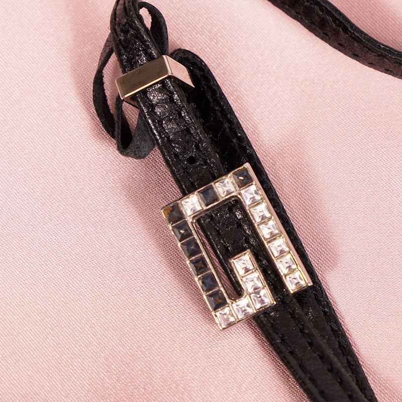 40 VINTAGE GUCCI by TOM FORD RUNWAY Spring 1998 G-Leather Embellished Pink SKIRT