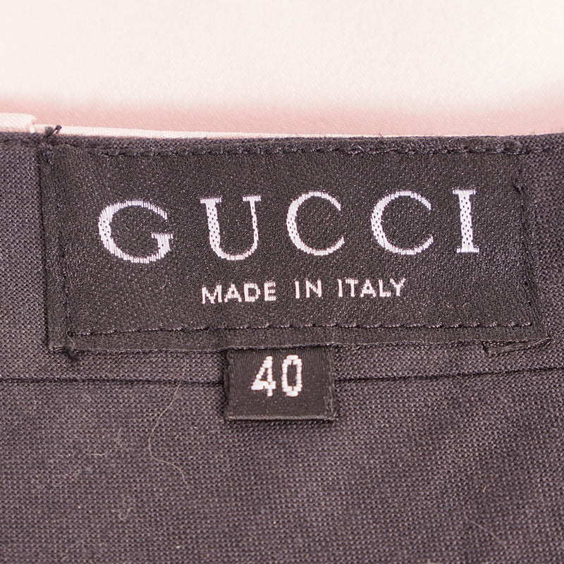 40 VINTAGE GUCCI by TOM FORD RUNWAY Spring 1998 G-Leather Embellished Pink SKIRT