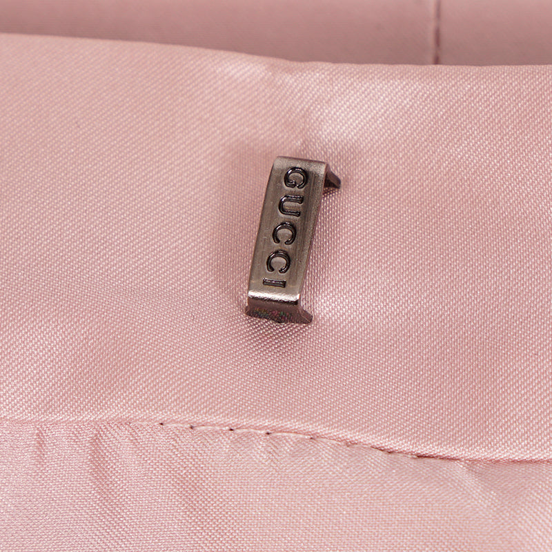 40 VINTAGE GUCCI by TOM FORD RUNWAY Spring 1998 G-Leather Embellished Pink SKIRT