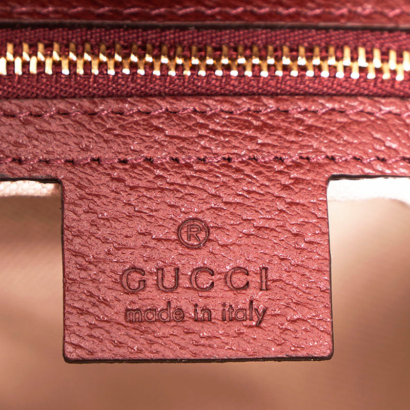 NEW $1650 GUCCI Rubino Burgundy GG Monogram Medium OPHIDIA Shopping TOTE BAG NWT