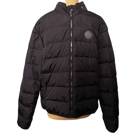 sz 58 NEW $3,400 GUCCI Men's Black Nylon KNIGHT LOGO Down Filled PUFFER JACKET