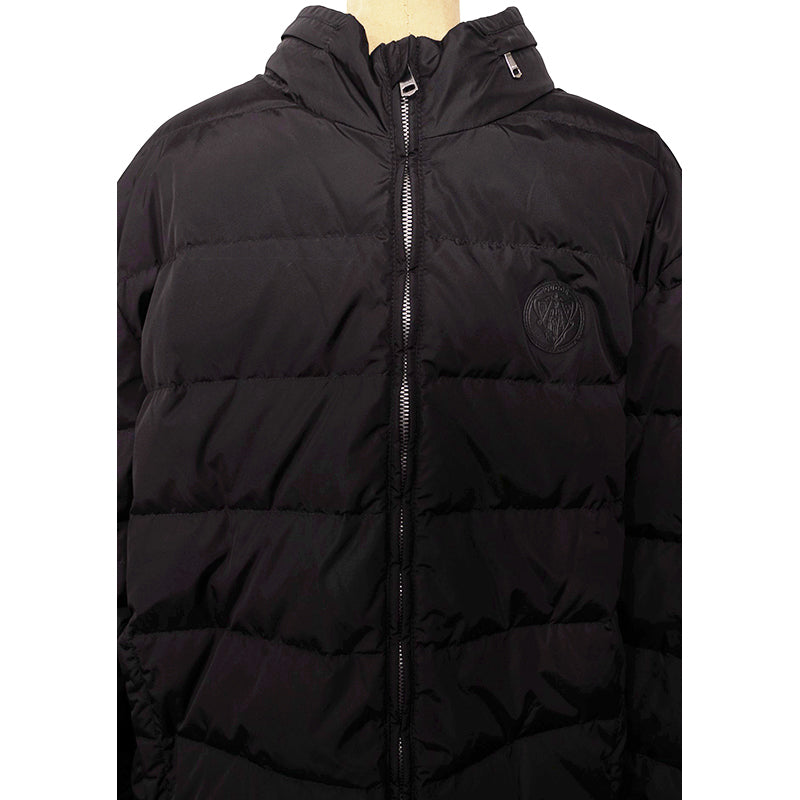 sz 58 NEW $3,400 GUCCI Men's Black Nylon KNIGHT LOGO Down Filled PUFFER JACKET
