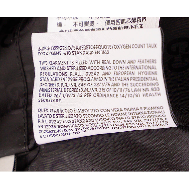 NEW $2,200 GUCCI Woman's Black Nylon Quilted DOWN FILLED Knight LOGO PUFFER VEST
