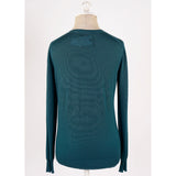 S NEW $895 GUCCI Teal 100% CASHMERE V-Neck GG LOGO COZY KNIT SWEATER TOP Vintage