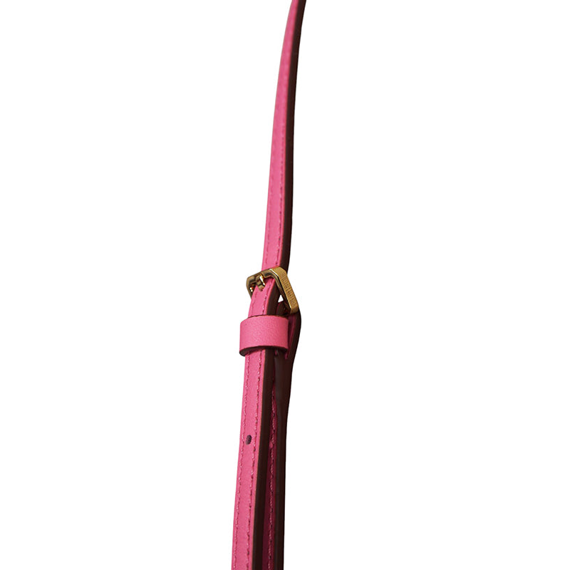 NEW $550 MCM Pink Ocean Coral LOGO Mountain Collection Crossbody Flat POUCH BAG