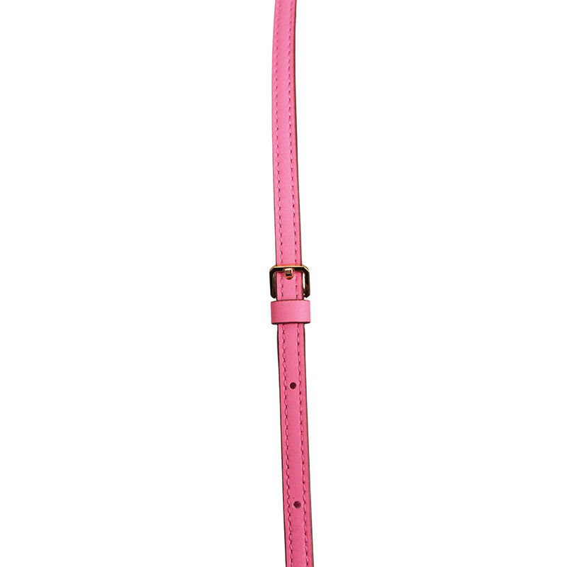 NEW $550 MCM Pink Ocean Coral LOGO Mountain Collection Crossbody Flat POUCH BAG