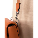 NEW $730 MCM Cognac Brown Leather MINI AREN LOGO Messenger CROSSBODY BAG NWT