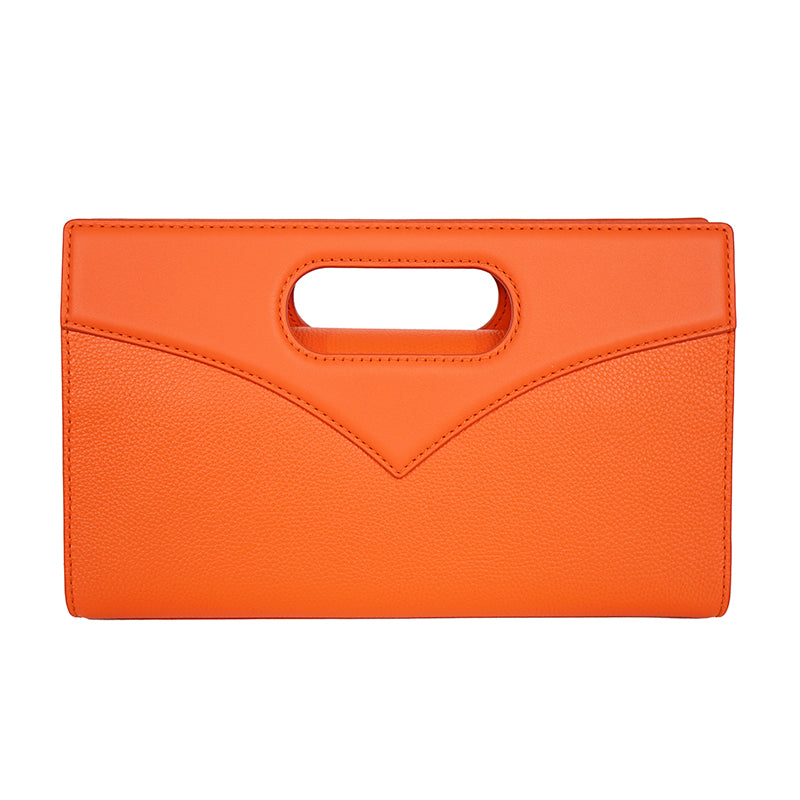 NEW $930 MCM Orange Calf Leather LAUREL LOGO Small Diamond TOTE BAG & STRAP NWT
