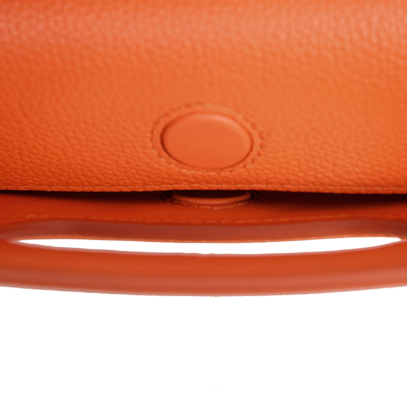 NEW $930 MCM Orange Calf Leather LAUREL LOGO Small Diamond TOTE BAG & STRAP NWT