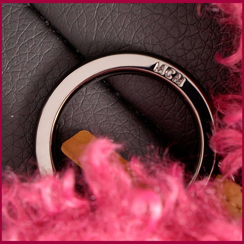 NEW $330 MCM Red Lauretos Monogram Jacquard Himmel FRENCH BULLDOG KEYCHAIN NWT (Copy)